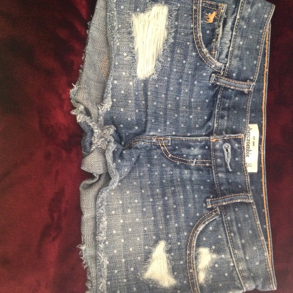 Denim Polka Dot Shorts - Picture 1 of 3