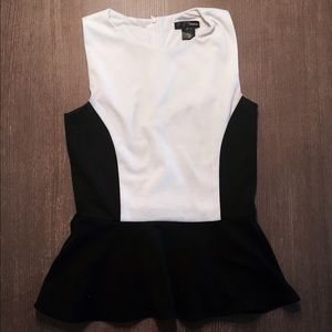 Aqua (Bloomingdales) colorblock peplum tank