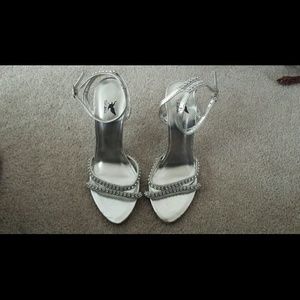 Elegant Strapy Silver Heels