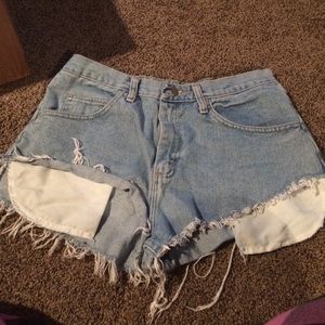 High waisted Wrangler cutoff shorts