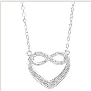Cubic Zirconia Sterling Silver Infinity❤️ Necklace