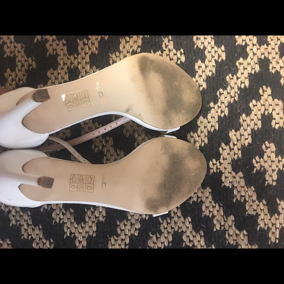 White Ankle Strap Heels - Picture 4 of 4