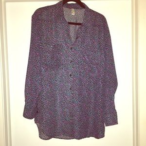 Chiffon dotted shirt