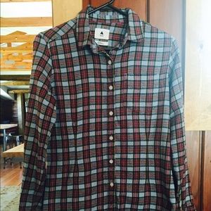 Women's burton flannel. Worn once. Small