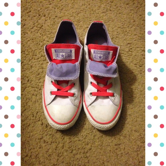 Converse (pink, white & purple)😊