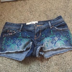 Hollister denim short shorts
