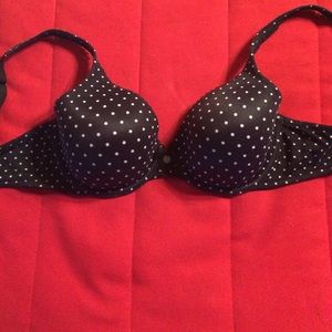 Polka dot Victoria's Secret bra.