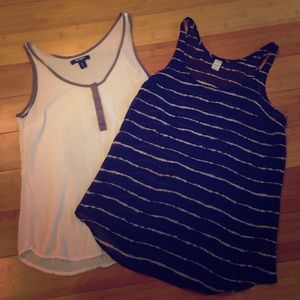 Two adorable summer tanks.