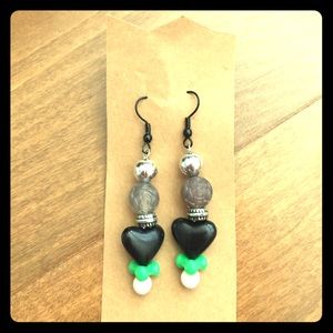 Black Dahlia Handmade Custom Earrings