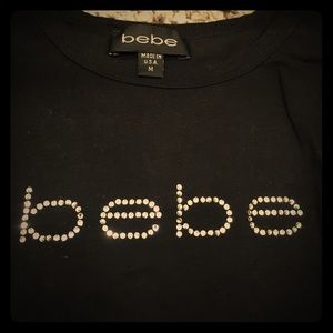 Bebe short sleeve black shirt