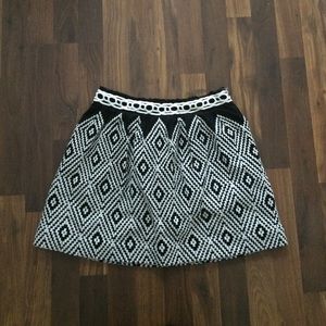 Free people black and white skirt