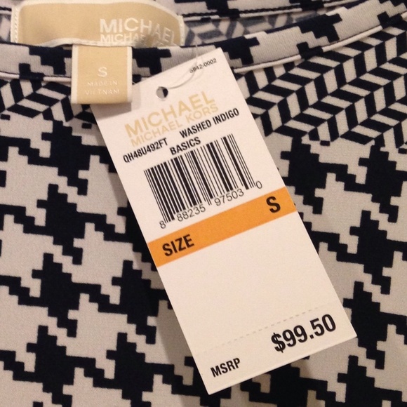 NEW Michael Kors Houndstooth Herringbone Dress - Picture 4 of 4