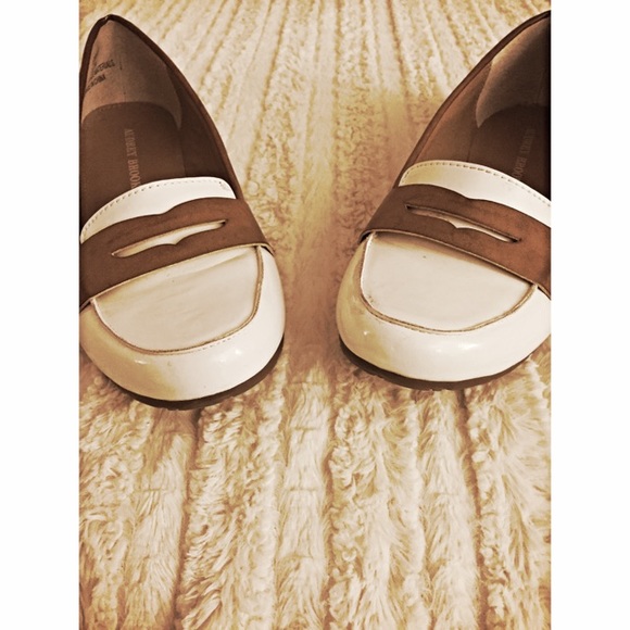Audrey Brooke White Loafers
