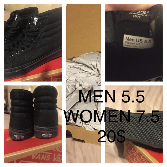 All black high top vans