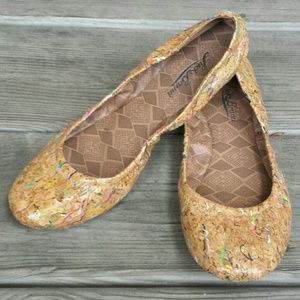 Rainbow faux-cork Lucky Brand flats