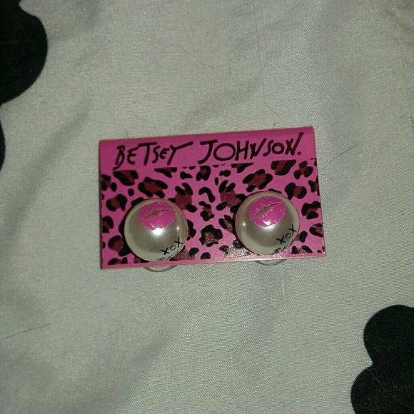 Large faux pearl earrings