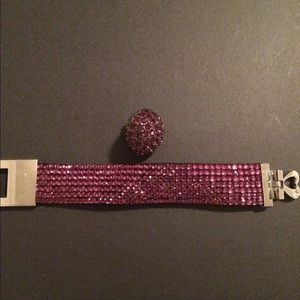Purple bracelet and ring