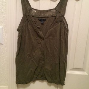 Army green tank top