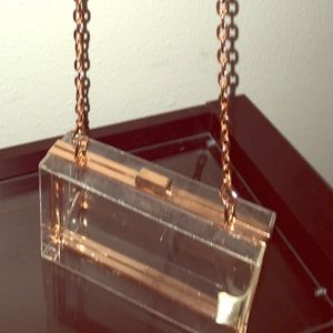 Clear see through clutch