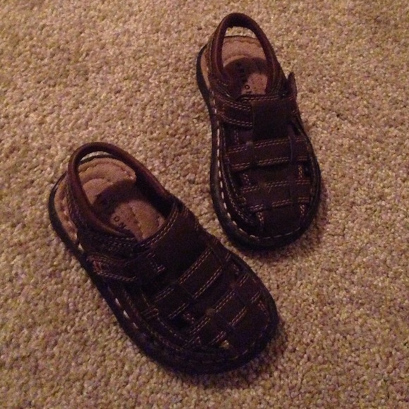Toddler 7 sandal padded brown leather