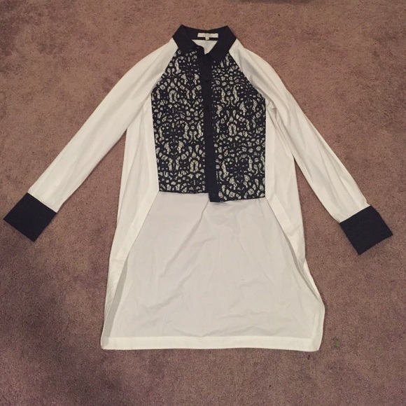 Robert Rodriguez button down with tail - high low