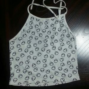 Alien Halter cropped top