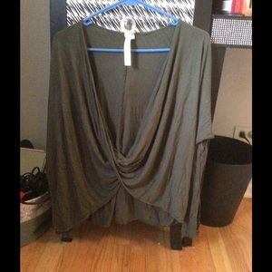 Army Green criss cross long sleeve