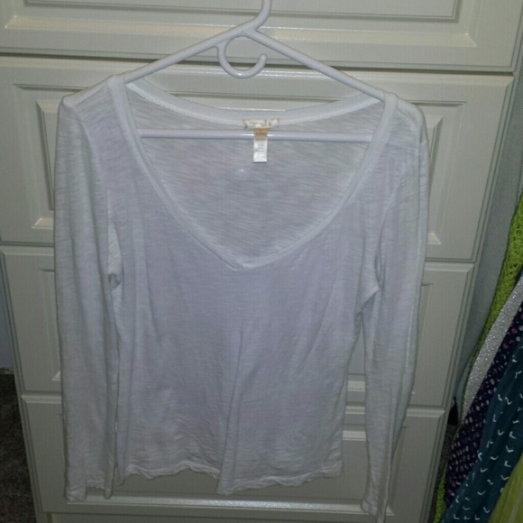 Long sleeve white T