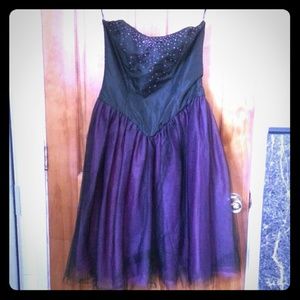 Black and Pink Evening Dress