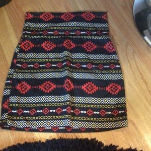Aztec print pencil skirt