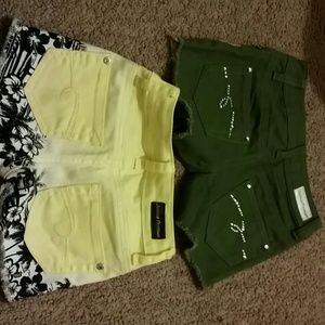2 pair of size 7slim girl justice shorts worn 1-2?