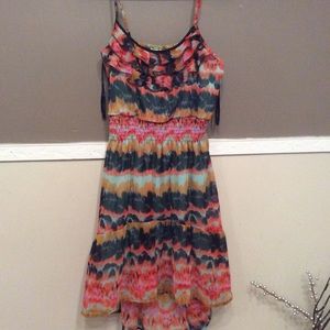 Watercolor hi low dress