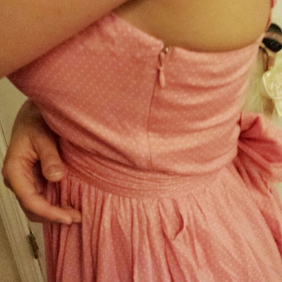 Beautiful Pink Dotted Cotton Sundress - Picture 2 of 4