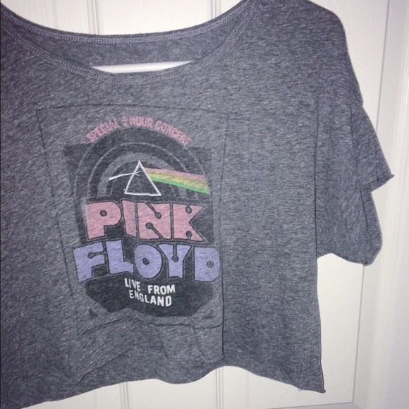 A gray Pink Floyd crop top