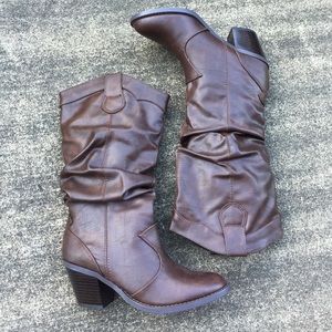 Brown Leather Cowboy Boots