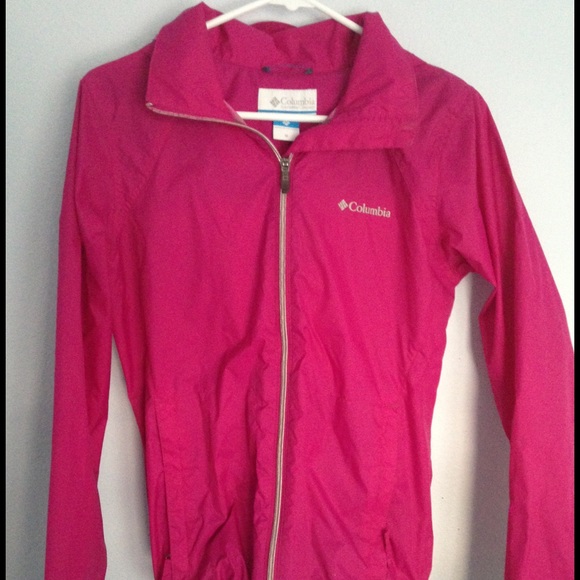 columbia pink rain jacket