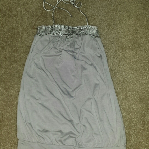 Light grey halter top