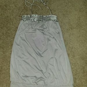 Light grey halter top