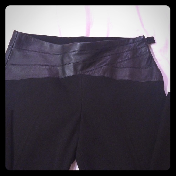 BCBGMaxAzria Pants with Leather