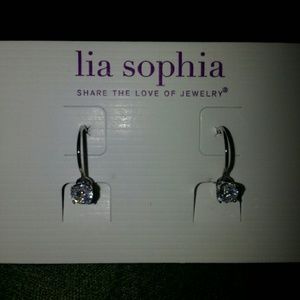 Lia Sophia Cubic Zirconia Leverback Earrings