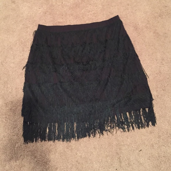 ASOS black fringe skirt