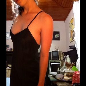 Black slip leg slit💗