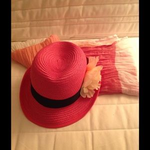 Pink Straw Hat