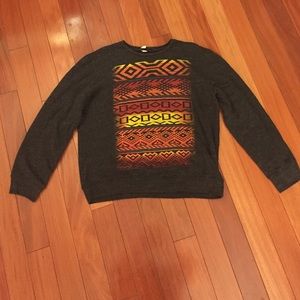 Grey boho sweat shirt