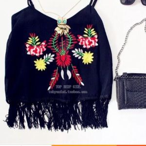 Black traditional style top