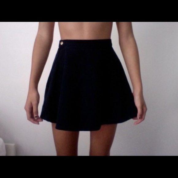 *SOLD*Black AA American apparel circle skirt xs