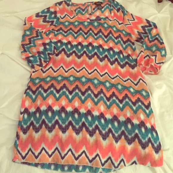 Chevron print Short Dress