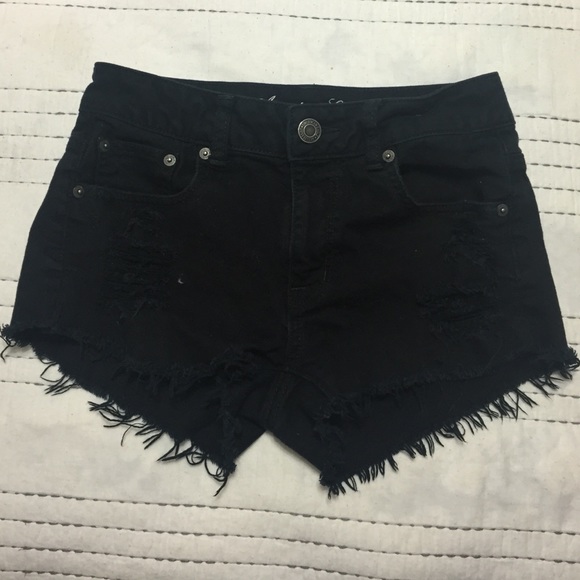 Hi Rise Black Shorts