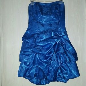 Blue chandelier mini dress