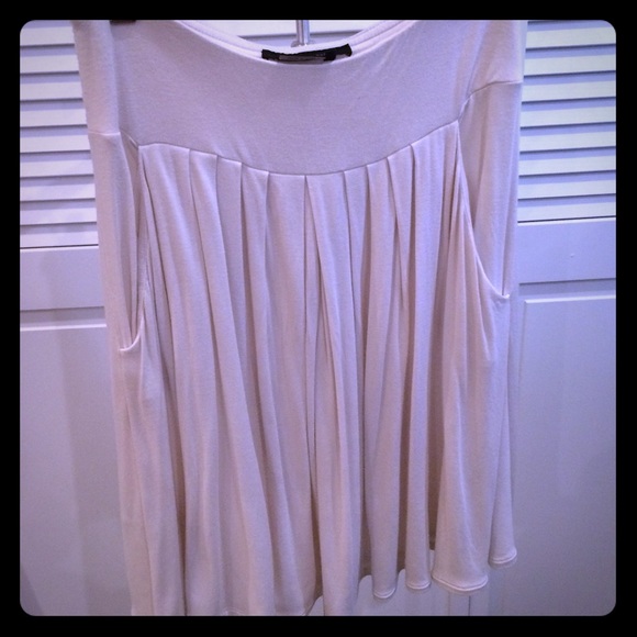 White BCBGMAXAZRIA soft jersey midi skirt in XXS